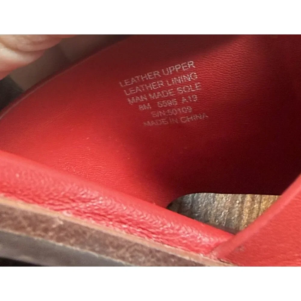 Tory Burch Ines Leather Slide Sandal Red Size 8